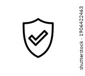 shield check mark  icon vector. ... | Shutterstock .eps vector #1906422463