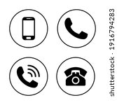 phone icon set. call icon... | Shutterstock .eps vector #1916794283