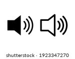 speaker icon set. volume icon... | Shutterstock .eps vector #1923347270