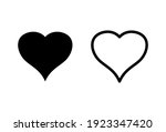 love icon set. heart icon... | Shutterstock .eps vector #1923347420