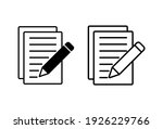 note icon set. notepad icon... | Shutterstock .eps vector #1926229766
