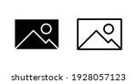 picture icon set. photo gallery ... | Shutterstock .eps vector #1928057123