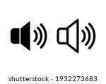 speaker icon set. volume icon... | Shutterstock .eps vector #1932273683