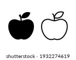 apple icon set. apple vector... | Shutterstock .eps vector #1932274619