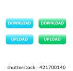 download  upload buttons in... | Shutterstock .eps vector #421700140
