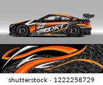 racing car decal graphic vector ... | Shutterstock .eps vector #1222258729