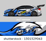 car wrap decal graphics. wolf... | Shutterstock .eps vector #1501529063