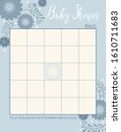 baby shower bingo layout... | Shutterstock .eps vector #1610711683