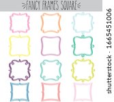 fancy decorative blank square... | Shutterstock .eps vector #1665451006