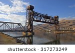 Railroad bridge that can be raised over a river in Lewiston Idaho