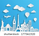 travel and tourism background | Shutterstock .eps vector #177361520