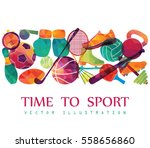 color sport background.... | Shutterstock .eps vector #558656860