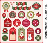 christmas labels and badges | Shutterstock .eps vector #233585746