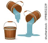 Wooden Buckets With Water....