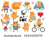 Cute Fox Clip Art   Set Of...