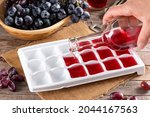 Pouring Wine In Ice Cube Tray...