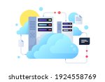 computer system using for cloud ... | Shutterstock .eps vector #1924558769