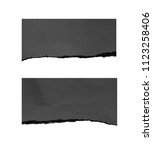 black ripped paper on white ... | Shutterstock . vector #1123258406
