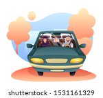 arab family road trip flat... | Shutterstock .eps vector #1531161329
