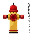 Cartoon Yellow Red Fire Hydrant ...