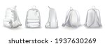 White Backpack Design Front ...