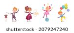circus kid character  boy girl... | Shutterstock .eps vector #2079247240