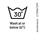 wash at 30 degree icon with... | Shutterstock .eps vector #1739867399