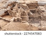 Neolithic Site of Çatalhöyük. UNESCO World Heritage Site. Catalhoyuk is oldest town in world with large Neolithic and Chalcolithic best preserved city settlement in Cumra, Konya. Built in 7500 BC. 