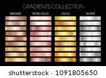 set of gold  silver  bronze and ... | Shutterstock .eps vector #1091805650