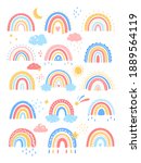 vector colorful rainbow in... | Shutterstock .eps vector #1889564119