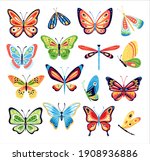 Butterfly Set. Vector...