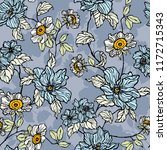 seamless pattern with flowers... | Shutterstock .eps vector #1172715343