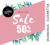 special offer sale 50  off... | Shutterstock .eps vector #1121487716