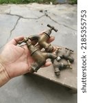 Couple Of Antique Brass Faucets.