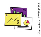 the icon of diagrams charts and ... | Shutterstock .eps vector #2072599256
