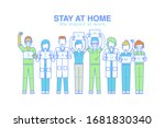 medical team stay work for... | Shutterstock .eps vector #1681830340