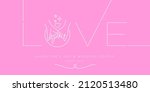 love lettering design with... | Shutterstock .eps vector #2120513480