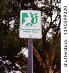 Small photo of Oakleigh, VIC/Australia - July 21 2018: Neighborhood Watch Area Sign