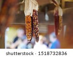 Dried Indian Corn Cobs With...
