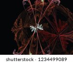 Coppery Red Flame Fractal With...