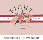 Girly Slogan With Flowers...
