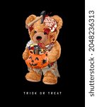 trick or treat slogan with... | Shutterstock .eps vector #2048236313