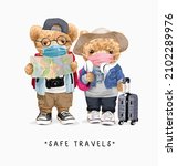 safe travel slogan with bear... | Shutterstock .eps vector #2102289976