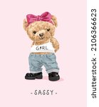 Girly Bear Doll In Tomboy Style ...
