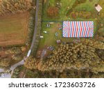 Top View Of A Party Tent In A...