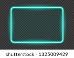 bright turquoise neon frame... | Shutterstock .eps vector #1325009429