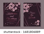 set of luxury floral wedding... | Shutterstock .eps vector #1681806889