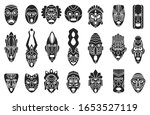 african mask black set icon... | Shutterstock .eps vector #1653527119