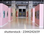 Small photo of Ankara, Turkey - 04.04.2023: modern Art Gallery, Exhibition 39th Do Painting Awards (39. duo resi Odulleri). A museum with exhibitions of contemporary art and events.