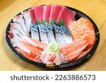 Assorted Sashimi On A Japanese...
